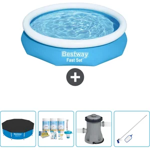 Bestway Rond Opblaasbaar Fast Set Zwembad - 305 x 66 cm - Blauw - Incl...Vendu parbol
