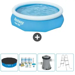 Bestway Rond Opblaasbaar Fast Set Zwembad - 305 x 76 cm - Blauw - Incl...Vendu parbol
