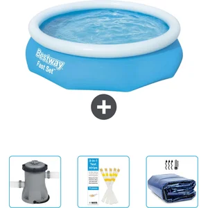 Bestway Rond Opblaasbaar Fast Set Zwembad - 305 x 76 cm - Blauw - Incl...Vendu parbol