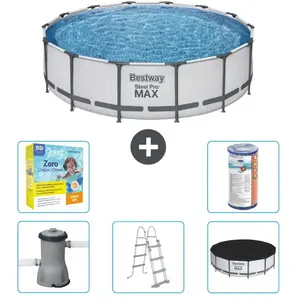 Bestway Rond Steel Pro MAX Zwembad - 427 x 107 cm - Grijs - Inclusief ...