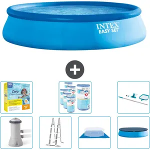 Intex Rond Opblaasbaar Easy Set Zwembad - 457 x 107 cm - Blauw - Inclu... pas cher