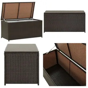 vidaXL Tuinbox 100x50x50 cm poly rattan bruin - Opbergcontainer Voor B...Vendu parbol