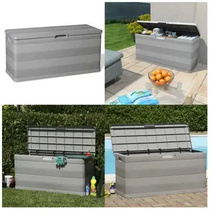 vidaXL Tuinbox 117x45x56 cm grijs - Opslagkist - Opslagkisten - Opslag...Vendu parbol