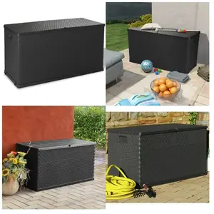 vidaXL Tuinbox 120x56x63 cm polypropeen rattan antracietkleurig - Opsl...Vendu parbol