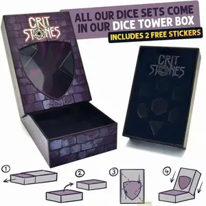 Glass Staff CritStones Metal Würfel Set Sundered Spells (7) pas cher