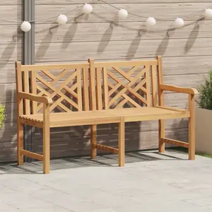 vidaXL Banc de jardin Marron 150 x 60 x 90 cm Bois de teck solide pas cher