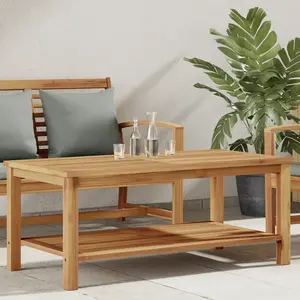 vidaXL Table basse Marron 110 x 55 x 45 cm Bois de teck massif pas cher