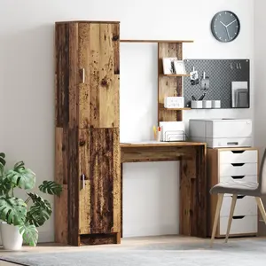 Comparateur de prix : vidaXL Vidaxl Bureau Rangement Vieux Bois Reconstitué