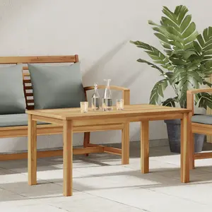 vidaXL Table basse Marron 90 x 50 x 45.5 cm Bois de teck massif pas cher