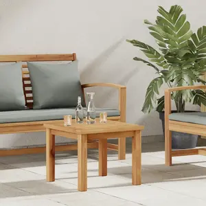 vidaXL Table basse Marron 45 x 45 x 36 cm Bois de teck massif pas cher