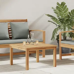 vidaXL Table basse Marron 60 x 60 x 36 cm Bois de teck massif pas cher