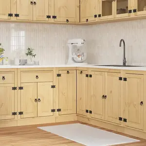 vidaXL vidaXL Armoire avec étagère avec porte Miel 60 x 32 x 40 cm Pin massif pas cher