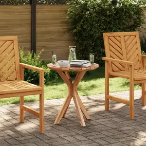 Comparateur de prix : vidaXL Vidaxl Table De Bistrot De Jardin Ø70x75 Cm En Bois Massif De Teck