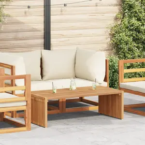 vidaXL Table d'appoint de jardin 110x55x35.5 cm en bois massif de teck pas cher