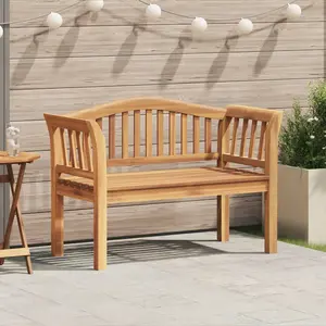 vidaXL Vidaxl Banc De Jardin 120x53.5x85 Cm En Bois Massif De Teck pas cher