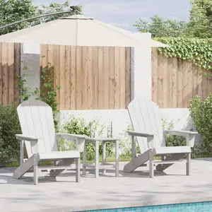 vidaXL Chaises Adirondack 2 pcs Blanc 74x82x90 cm HDPE pas cher