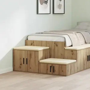 vidaXL Armoire de rangement 2 pcs Chêne artisanal 103 x 41 x 40 cm pas cher