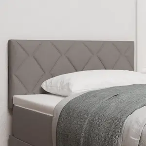 vidaXL Tête De Lit Vidaxl Design Blocs Diamants Taupe 90 Cm Tissu pas cher