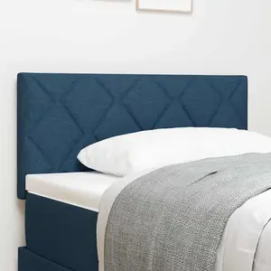 vidaXL Tête De Lit Vidaxl Design Diamond Blocks Bleu 90 Cm Tissu pas cher