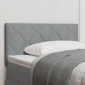 vidaXL Tête de lit Gris clair 90 cm tissu pas cher