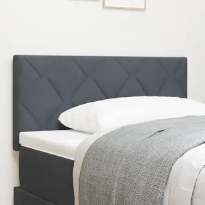 vidaXL Tête de lit Gris foncé 90 cm Velours pas cher