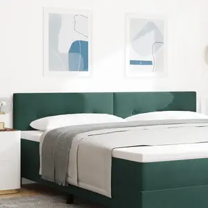 VIDAXL Tête De Lit Capitonnée Vert Foncé 200 Cm En Velours pas cher