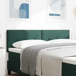 VIDAXL Tête De Lit Capitonnée Vert Foncé 160 Cm En Velours pas cher