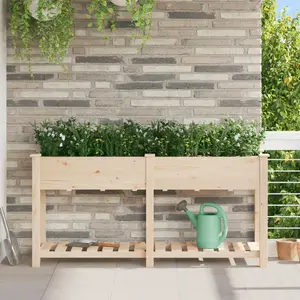 Comparateur de prix : vidaXL Jardinière Vidaxl Avec Étagère 161x43x76 Cm En Bois Massif De Sapin
