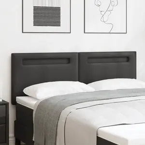 vidaXL Tête De Lit Vidaxl Design Simple Noir 140 Cm En Simili Cuir pas cher