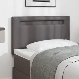 vidaXL Tête de lit design sobre gris 90 cm en simili cuir pas cher