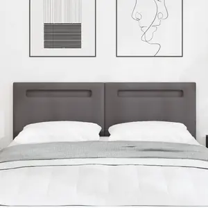 vidaXL Vidaxl Tête De Lit Design Simple Gris 160 Cm En Cuir Synthétique pas cher