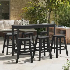 vidaXL - Tuin - Bar - Set - 6 - pcs - Zwart - HDPE pas cher