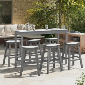 vidaXL - Tuin - Bar - Set - 6 - pcs - Lichtgrijs - HDPE pas cher