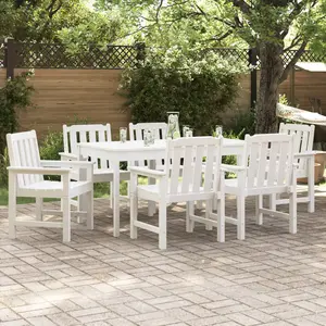 vidaXL Chaises de Salle à Manger jardin 6 pcs Blanc 65.5x55.5x88 cm HDPE pas cher