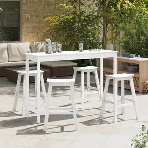 vidaXL Ensemble de bar de jardin 4 pcs Blanc HDPE 3335804