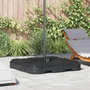 Comparateur de prix : vidaXL Base de parasol à bras déporté Noir 88,5 x 88,5 x 12 cm