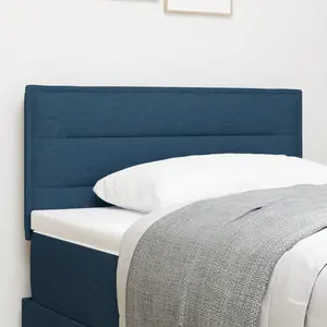 VIDAXL Tête De Lit Design Lignes Bleu 90 Cm Tissu pas cher