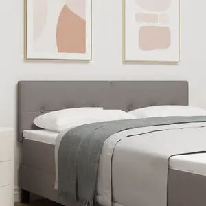 vidaXL Tête de lit Taupe matelassée 140 cm en tissu pas cher