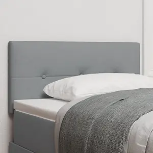 vidaXL Tête De Lit Vidaxl Bouton Capitonné Gris Clair 90 Cm Tissu pas cher