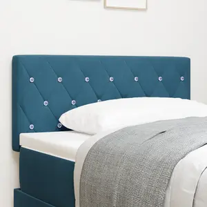 vidaXL Tête de lit Bleu foncé 100 cm Velours pas cher