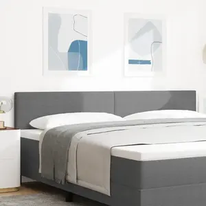 vidaXL Tête de lit Gris clair 200 cm Tissu en velours côtelé pas cher