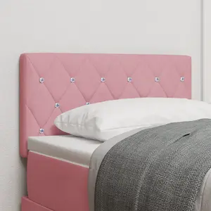 vidaXL Tête de lit Rose 80 cm Velours pas cher