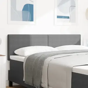 vidaXL Tête de lit Gris clair 160 cm Tissu en velours côtelé pas cher