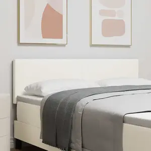 vidaXL Tête De Lit Vidaxl Design Simple Crème 140 Cm En Tissu Corduroy pas cher