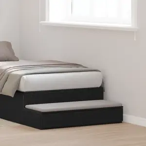 vidaXL Tiroirs De Lit Vidaxl Noir 90x36,5x16,5 Cm Bois D'ingénierie pas cher