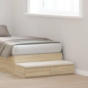 vidaXL Tiroirs De Lit Vidaxl Chêne Sonoma 90x36,5x16,5 Cm Bois D'ingénierie pas cher