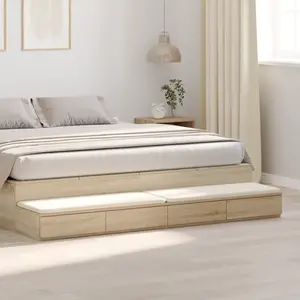 Comparateur de prix : vidaXL Tiroirs de lit avec tiroir Chêne Sonoma 200 x 36,5 x 16,5 cm