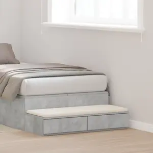 Tiroirs de lit vidaXL Gris béton 100x36,5x16,5 cm en bois d'ingénierie pas cher