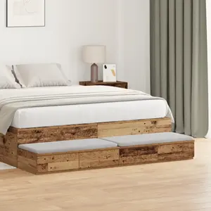 vidaXL Vidaxl Table De Chevet Vieux Bois Bois 150 X 36,5 X 16,5 Cm pas cher