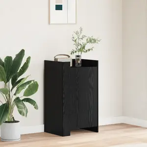 vidaXL Vidaxl Buffet Chêne Noir 45x35x75 Cm Bois D'ingénierie pas cher